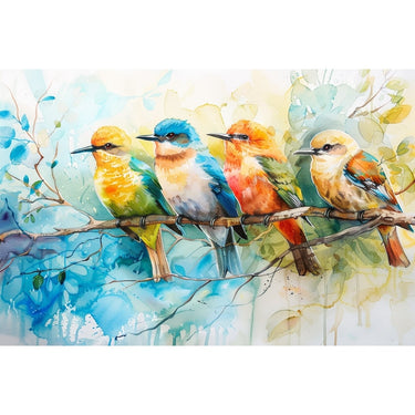 Birds Watercolor Canvas